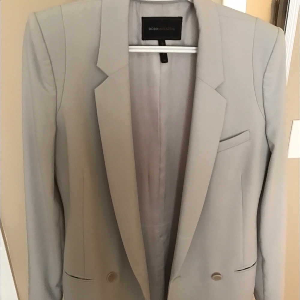 BCBGMAXAZRIA Women's Cream Blazer